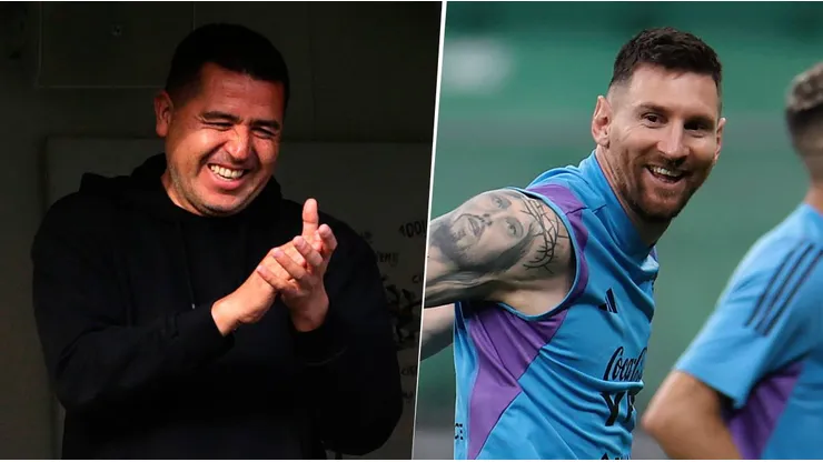 Lionel Messi estará el 25 de junio en la Bombonera para el partido homenaje de Juan Román Riquelme. Getty Images.