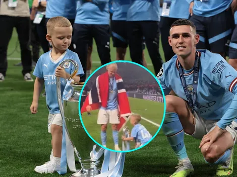 VIDEO: hijo de Phil Foden hace reír a todos al confundir a Haaland con una mujer