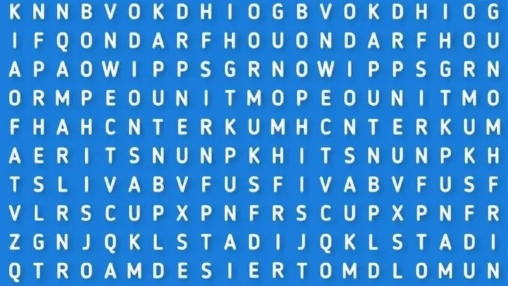 Solo para FANÁTICOS: descubre la palabra DESIERTO en 6 segundos