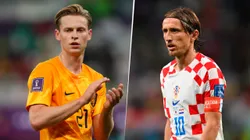 Frenkie de Jong y Luka Modric, figuras de Países Bajos y Croacia, respectivamente.