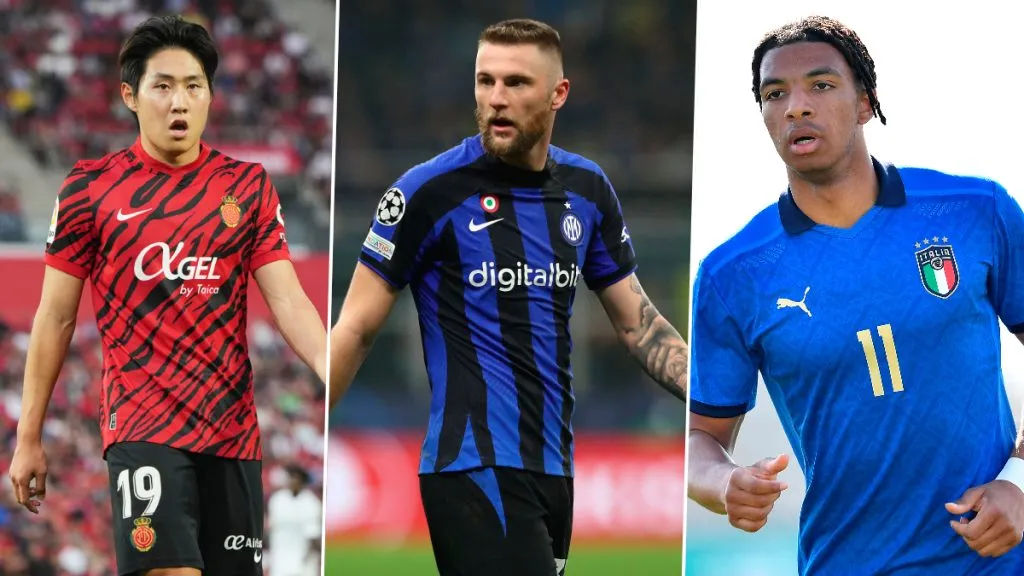 Kang-in Lee, Milan Skriniar y Cher Ndour. (Getty)