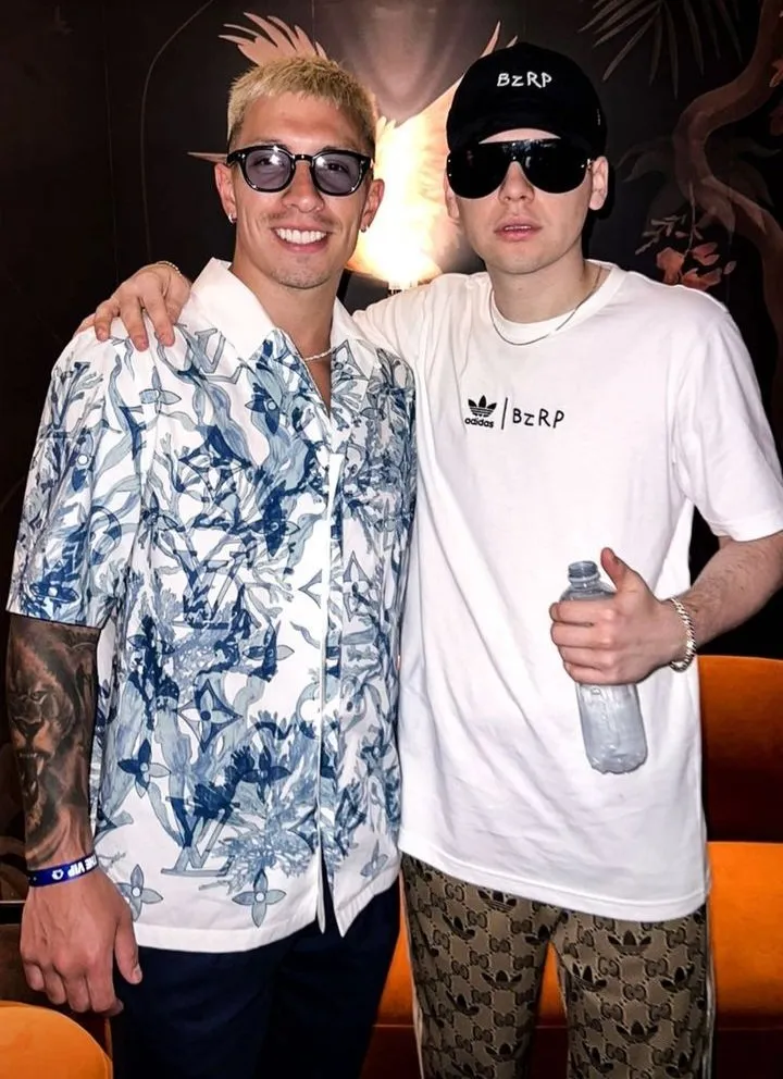 Lisandro Martínez y Bizarrap.