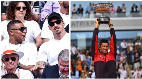 Las estrellas mirando a Djokovic.