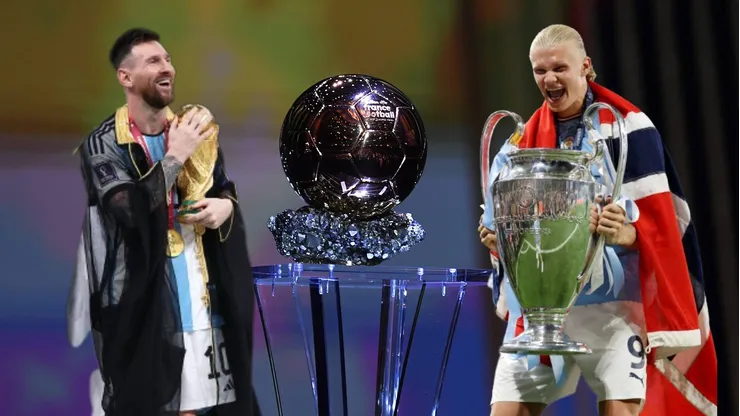 Lionel Messi y Erling Haaland se perfilan para ser los dos principales competidores del Balón de Oro 2023. Getty Images