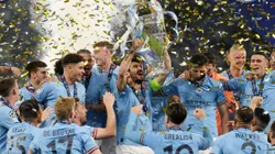 ISTANBUL, TURKEY - JUNE 10: Ilkay Guendogan of Manchester City lifts the UEFA Champions League trophy after the team's victory during the UEFA Champions League 2022/23 final match between FC Internazionale and Manchester City FC at Atatuerk Olympic Stadium on June 10, 2023 in Istanbul, Turkey. (Photo by David Ramos/Getty Images)