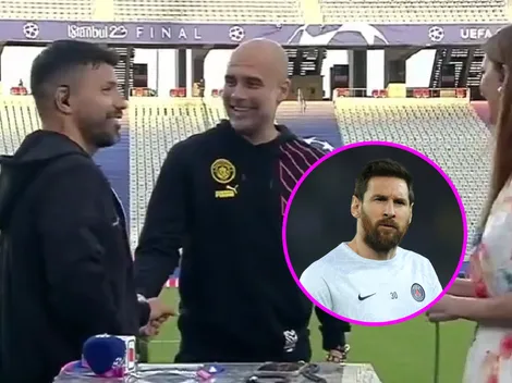 Guardiola 'chicaneó' a Kun Agüero por la llegada de Messi a Inter Miami