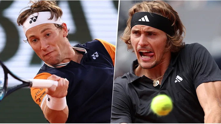 Casper Ruud juega contra Alexander Zverev en la otra semifinal.