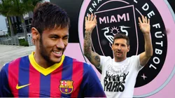 Neymar celebró la llegada de Lionel Messi al Inter Miami. Getty Images.