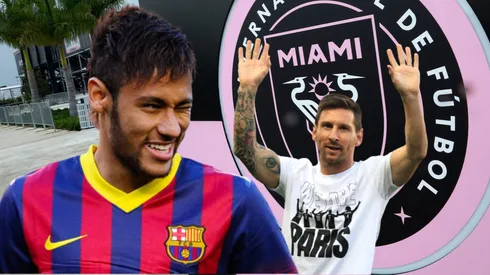Neymar celebró la llegada de Lionel Messi al Inter Miami. Getty Images.