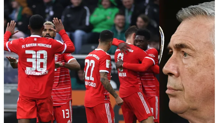 Jugadores Bayern Múnich y Carlo Ancelotti.
