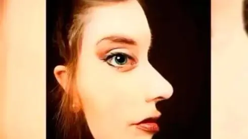 Test visual: la mujer está de frente o de perfil