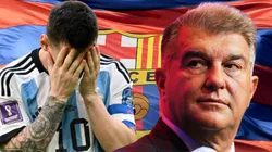 Lionel Messi y Joan Laporta.