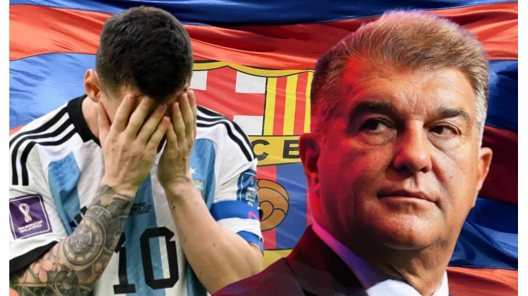 Lionel Messi y Joan Laporta.