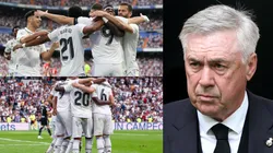 Carlo Ancelotti y jugadores Real Madrid.