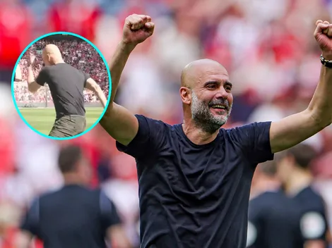 Guardiola fue viral por su festejo de gol y las lágrimas tras el título