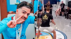 El delantero celebró con todo la conquista de la FA Cup ante el Manchester United.