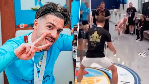 El delantero celebró con todo la conquista de la FA Cup ante el Manchester United.