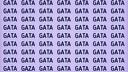 Reto viral: descubre la palabra GAZA en solamente 8 segundos