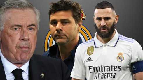 Carlo Ancelotti, Mauricio Pochettino y Karim Benzema.
