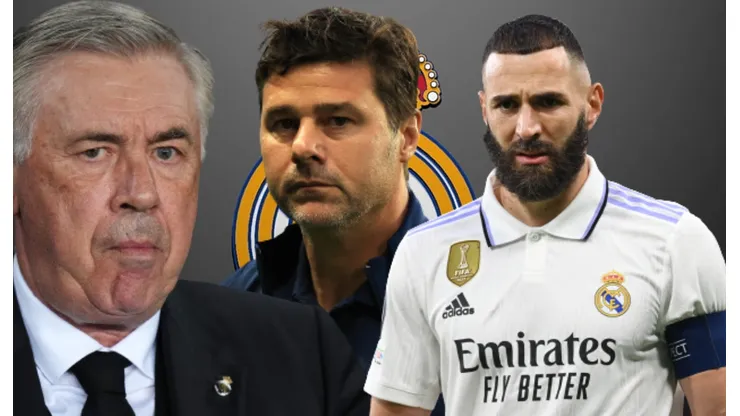 Carlo Ancelotti, Mauricio Pochettino y Karim Benzema.