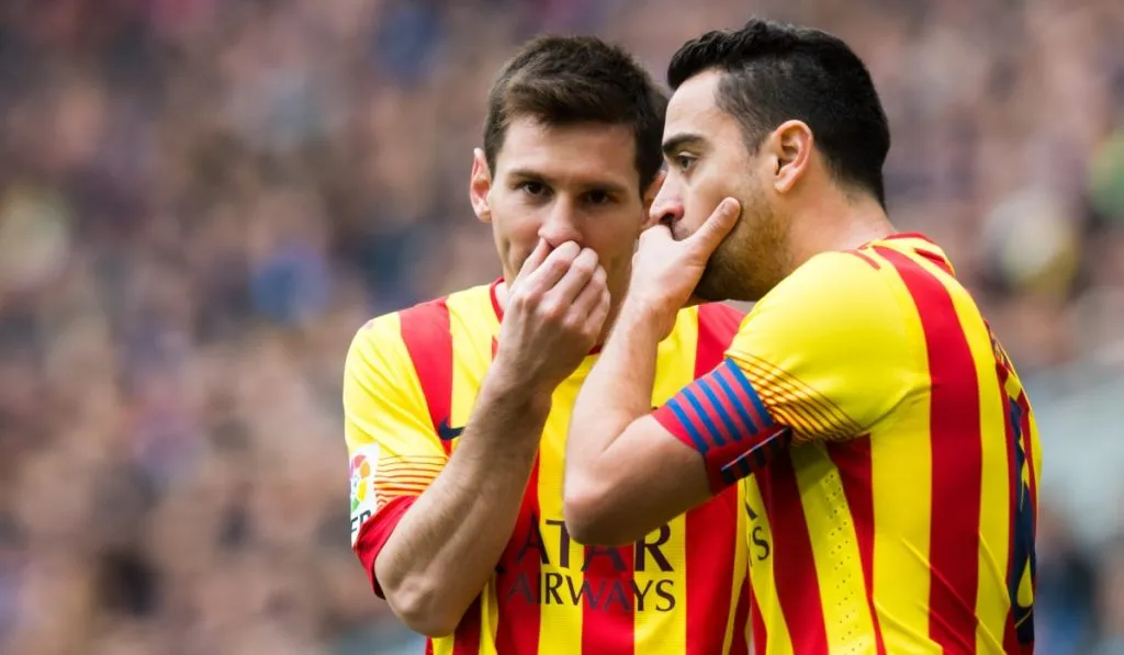 Lionel Messi y Xavi Hernández: Getty
