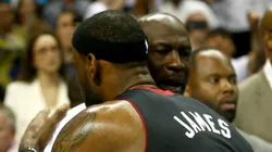 LeBron James y Michael Jordan en la NBA.