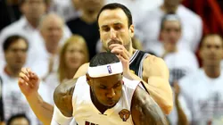 LeBron James y Emanuel Ginobili