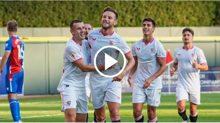 Volea soñada y sin ángulo: el golazo de Rakitic ante Crystal Palace