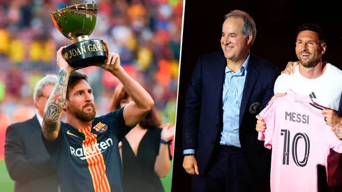 Jorge Mas ve al Trofeo Joan Gamper como una posibilidad para que el Barcelona, frente al Inter Miami, homenajee a Lionel Messi. Getty Images.