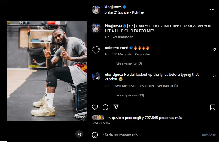 Las nuevas zapatillas de LeBron en la NBA (Foto: Instagram / @kingjames)