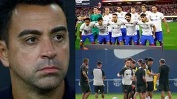 Xavi y sus jugadores.