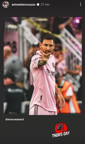 Antonela explicó la nueva celebración de Lionel Messi en el Inter Miami.