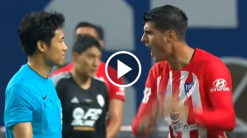 ¡Estalló contra el árbitro! La bronca de Álvaro Morata