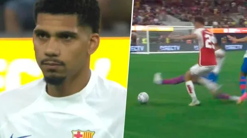 El defensor uruguayo fue titular en un nuevo amistoso del Barcelona