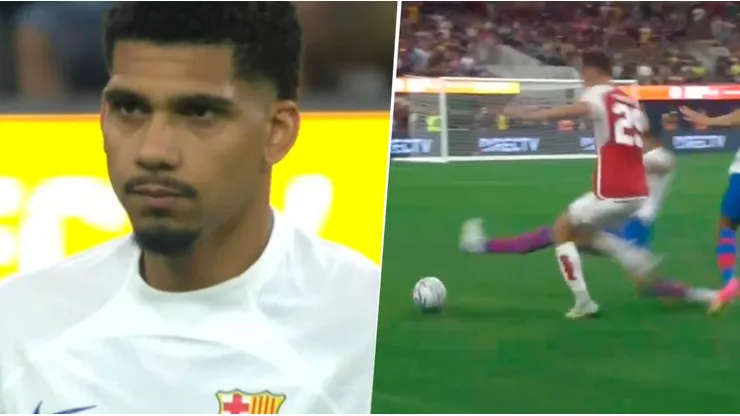 El defensor uruguayo fue titular en un nuevo amistoso del Barcelona