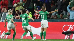 PERTH, AUSTRALIA - JULY 26: Katie McCabe of Republic of Ireland celebrates a goal during the FIFA Women's World Cup Australia & New Zealand 2023 Group B match between Canada and Ireland at Perth Rectangular Stadium on July 26, 2023 in Perth, Australia. (Photo by Paul Kane/Getty Images)