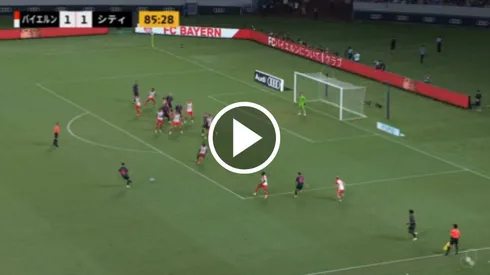 Maxi Perrone se lució en el partido que el Manchester City jugó en Tokyo con Bayern Munich.