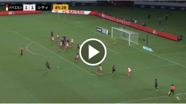 Maxi Perrone se lució en el partido que el Manchester City jugó en Tokyo con Bayern Munich.