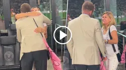 David Beckham le sacó una sonrisa a Celia Cuccittini en la previa del Inter Miami vs. Atlanta United.