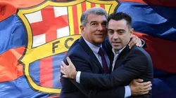 Joan Laporta y Xavi Hernández.