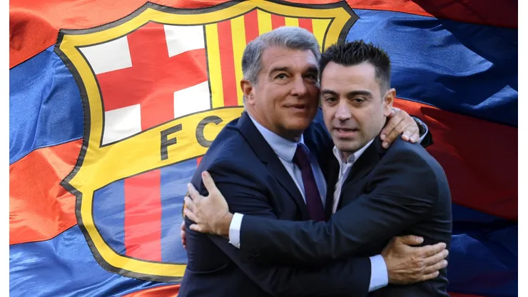 Joan Laporta y Xavi Hernández.