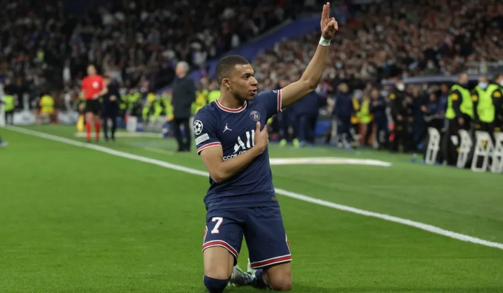 Kylian Mbappé en el Santiago Bernabéu.