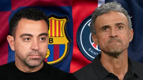 Luis Enrique y Xavi Hernández.