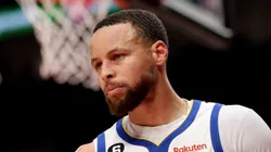 Stephen Curry con Warriors en la NBA 2023.