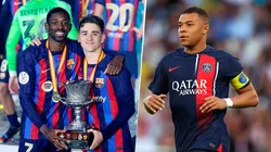 Barcelona ofrecería a Gavi y Ousmane Dembélé más dinero para quedarse con Kylian Mbappé. Getty Images.
