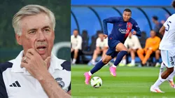 Carlo Ancelotti y Kylian Mbappé.