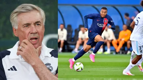 Carlo Ancelotti y Kylian Mbappé.