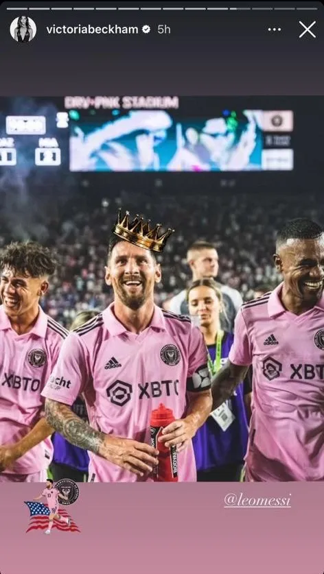 La historia de Victoria Beckham para Messi (Foto: Instagram / @victoriabeckham)