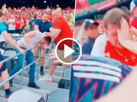 Incidentes entre hinchas del Manchester United y Arsenal