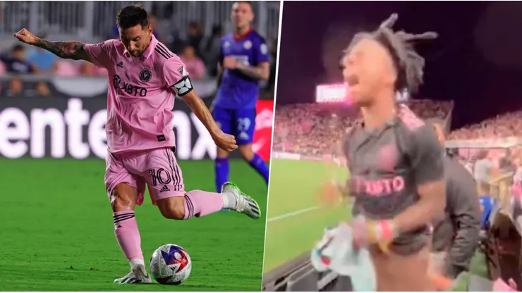 IShowSpeed no podía creer el golazo que anotó Messi de tiro libre